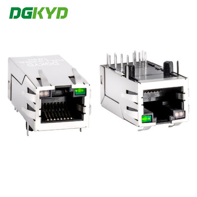 KRJ-339NL 33mm de comprimento cat6 gigabit rj45 conector blindado / plug integrado magnéticos