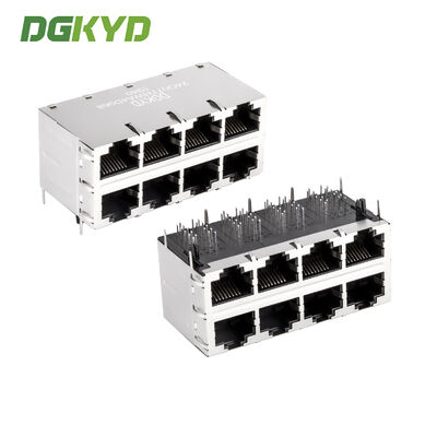 8 portas Gigabit Ethernet RJ45 Conector com magnéticos para redes de alta velocidade