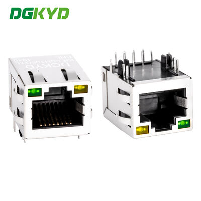 10/100 BASE Ethernet RJ45 Jack modular com transformador e através do monte de buraco