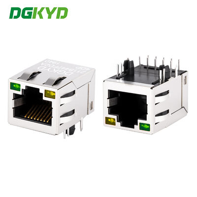 Conector blindado POE RJ45 de 100 Mbps com filtro integrado para porta de rede industrial