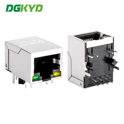 Conector Blindado RJ45 para Proteção contra Raios com Banho de Ouro 6U e Filtro Integrado para Porta de Rede