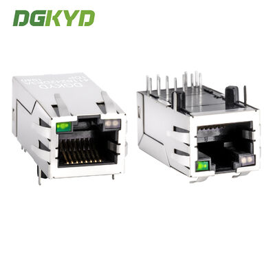 Jack modular RJ45 blindado com filtro Ethernet integrado para aplicações de rede de 100 Mbps