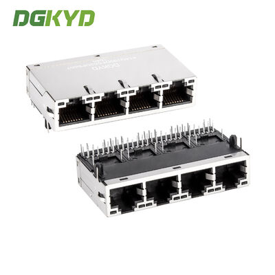 Conector RJ45 Multi-Port com Filtro PoE Magnético Integrado 8p12c para Comunicação PCB
