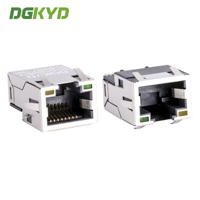 Conector RJ45 Ethernet Industrial Cat6 com Banho de Ouro 6U e Montagem SMD
