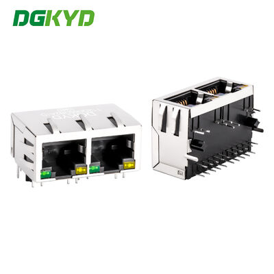 Conector RJ45 de qualidade industrial com revestimento em ouro 6u para Gigabit Ethernet
