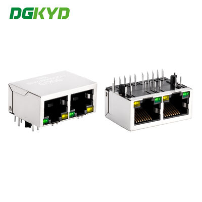 Conector RJ45 Blindado 8P8C Gigabit Modular Jack para Porta de Rede Industrial