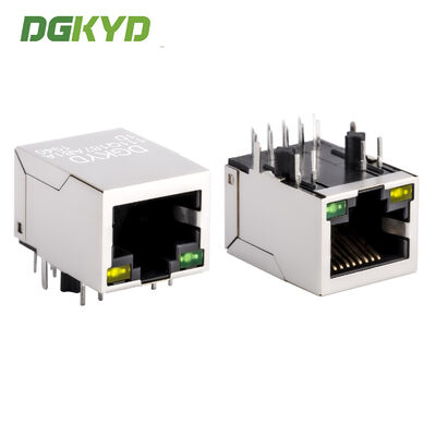 Conector RJ45 Blindado Industrial de Porta Única com Transformador Integrado Gigabit RJ45 Jack