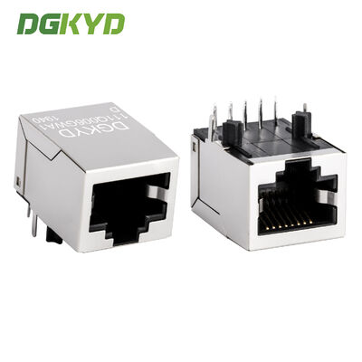 Porta de rede industrial Gigabit Ethernet RJ45 Conector blindado Pacote único em linha RJ45 Jack