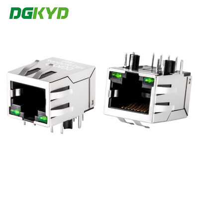 Conector RJ45 de Porta Única de 100Mbps com Filtro Integrado Jack RJ45 para Interface de Rede de PCB Industrial