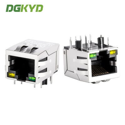 Conector Ethernet RJ45 POE+ de Montagem em PCB Com Magnetismo Tomada Ethernet RJ45