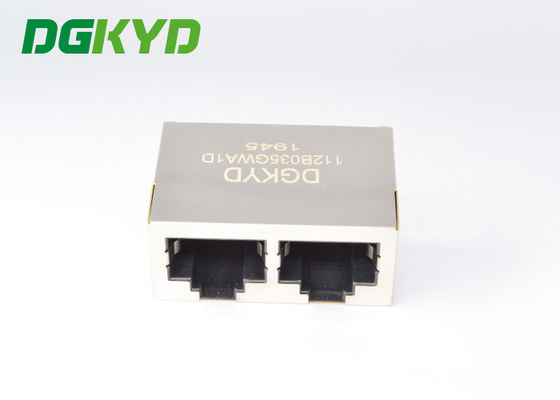 conector da rede dos 10M RJ45 do soquete da rede de 1x2 8P8C